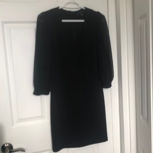 Robe noire dynamite xs manche transparente et bouffante